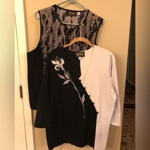 Two pieces of Bob Mackie wearable art, XL